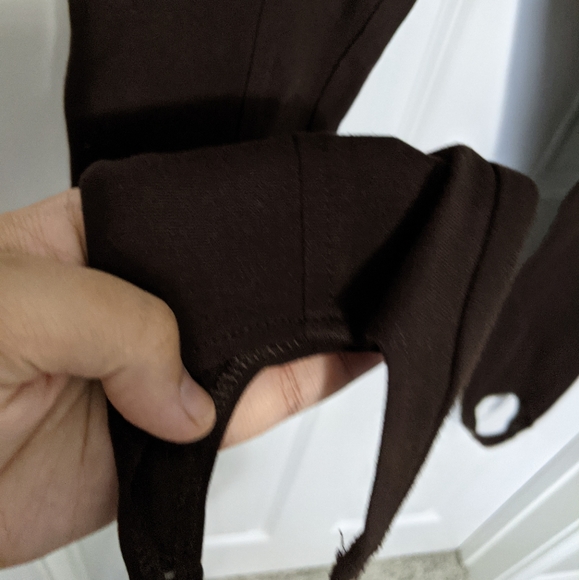 Caché Contour Brown Seamed Stirrup Skinny Pants 4 - Picture 4 of 9